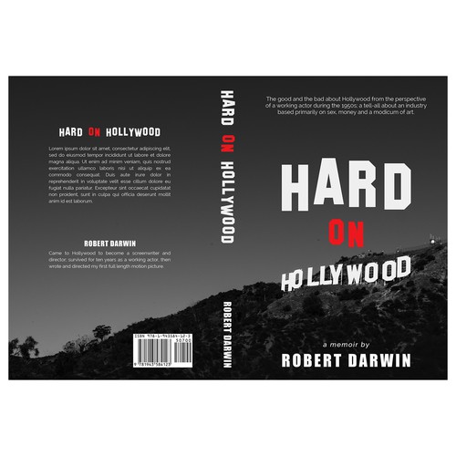 Memoir book cover with the title 'Book cover for "Hard on Hollywood"'
