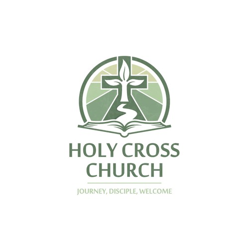 Welcoming logo with the title 'Elegant logo for Catholic church'