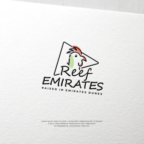 Triangle brand with the title 'Logo concept for Reef Emirates'