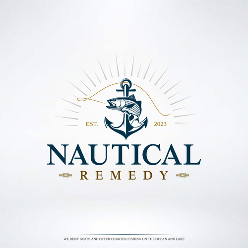 Boat logo with the title 'Nautical Remedy Logo. '