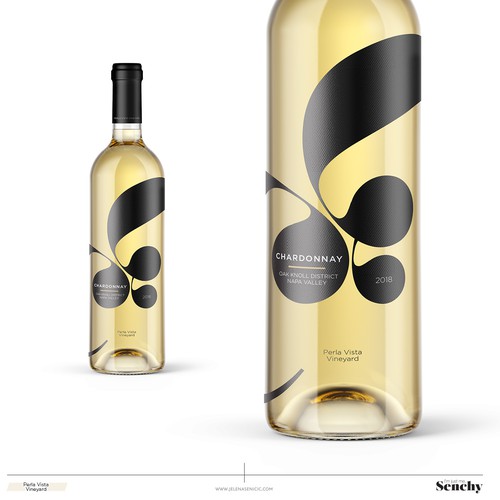 Packaging label with the title 'Wine label design'