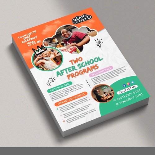 Program design with the title 'After School Programs Flyer'
