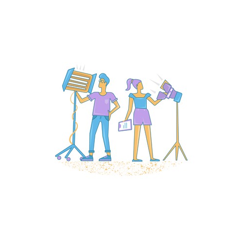 People artwork with the title 'Illustration'