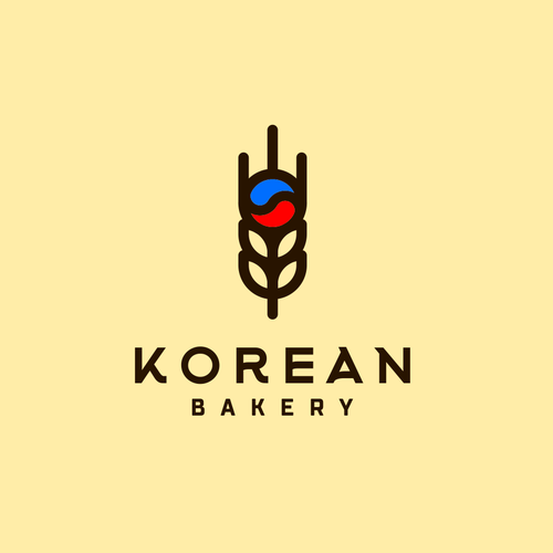 Wheat design with the title 'Korean Bakery'