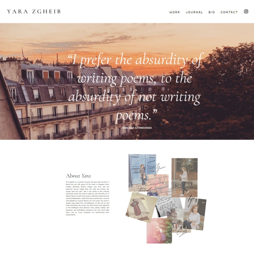 Paris design with the title 'Yara Zgheib Author'