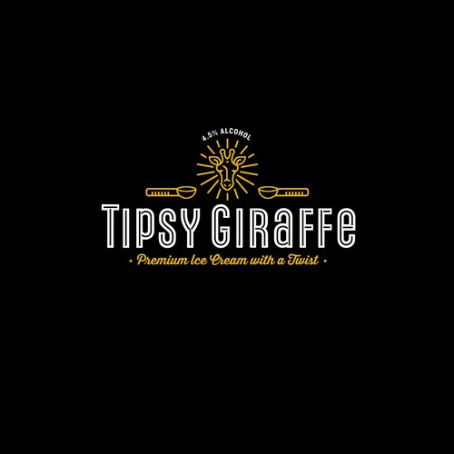 Giraffe design with the title 'Tipsy Giraffe Logo'