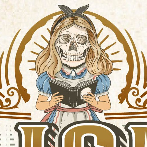 Gothic logo with the title 'GOTHIC ILLUSTRATION OF Alice( from underworld?)'