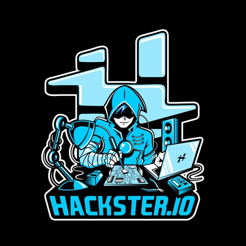 Cool t-shirt with the title 'Cool illustration for Hackster.io T-shirt'