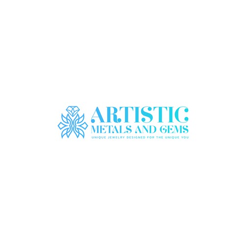 Jewelry brand with the title 'Artistic metals and gems'