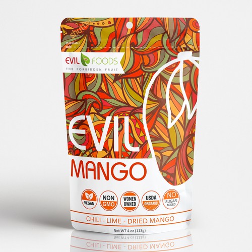 Health packaging with the title 'Abstract, vibrant package design concept for natural food product'