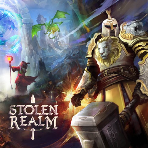 Game illustration with the title 'Fantasy RPG Video Game Marketing Materials'