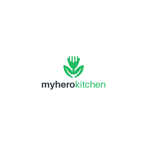 Kitchen brand with the title 'Logo design - my hero kitchen'