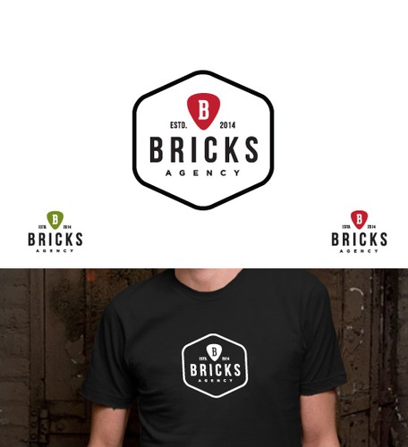 Pen tool logo with the title 'Young advising company Bricks requires a hip and trendy logo'