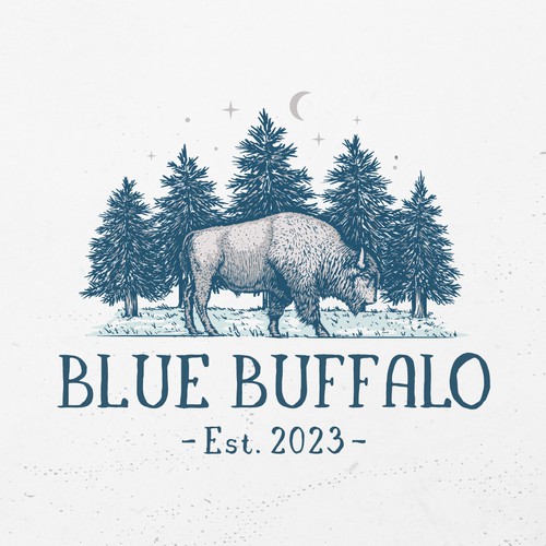 Yak logo with the title 'Blue Buffalo Travel and Hotel Company Logo'