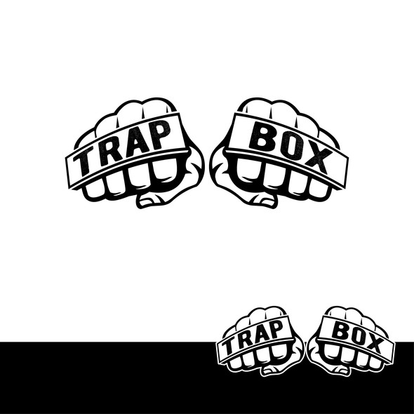 Hip hop logo with the title 'Trap Box Logo'