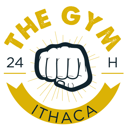 Gym brand with the title 'Bold and strong logo for gym'