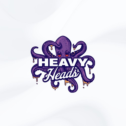 Octopus design with the title 'Logo for Heavy Heads.'