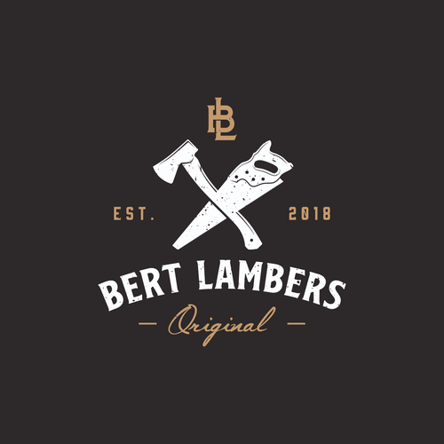 Woodcraft logo with the title 'concept logo for bert lambers'