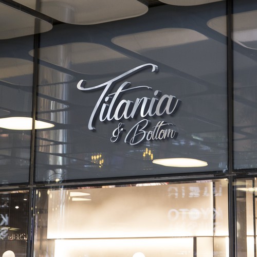 Romantic logo with the title 'Logo Titania & Bottom'