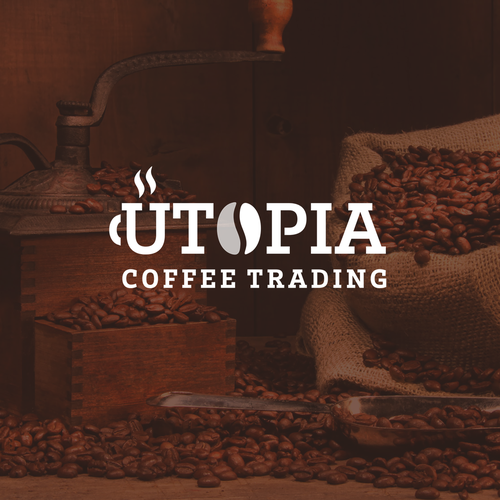 Mug logo with the title 'Clean and Versatile Wordmark Logo for a Coffee Trading Company '