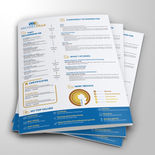 CV design with the title 'Infographic Resume Design'