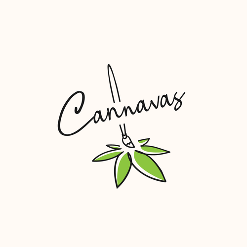 Marijuana leaf design with the title 'Cannavas'