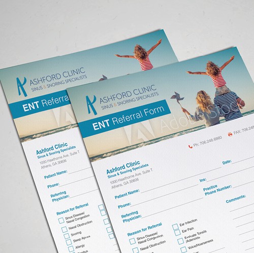 Page layout design with the title 'Medical Referral form redesign'