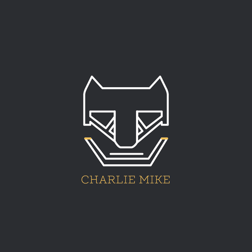 Slab serif logo with the title 'Logo Concept for Charlie Mike'