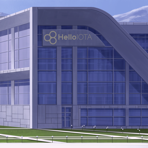 Building artwork with the title 'Modern Building'