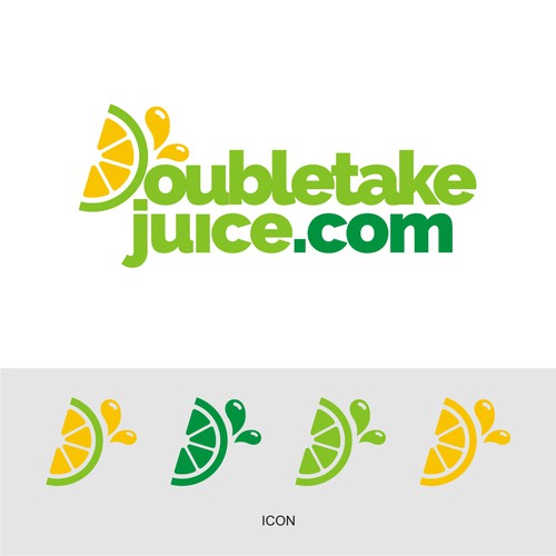 Culinary design with the title 'Doubletakejuice.com'