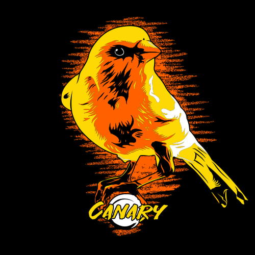 Bird t-shirt with the title 'Canary Merchandise'