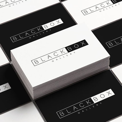 Minimalist logo with the title 'Black Box Gallery'
