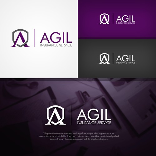 Insurance broker logo with the title 'Agil'