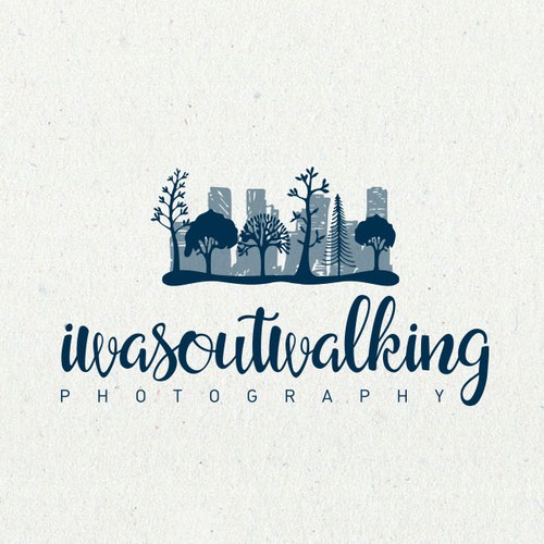 Skyline design with the title 'Iwasoutwalking photography logo'