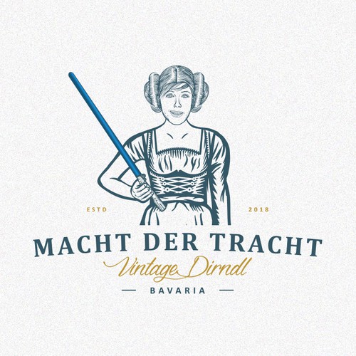 缝纫商标的标题“Macht der Tracht”