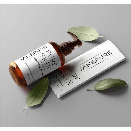 Skincare label with the title 'Label for Cosmetic brand'