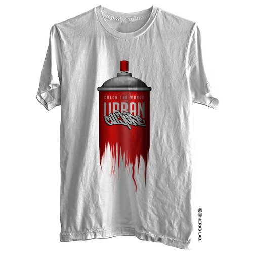 Graffiti t-shirt with the title 'The Cans'