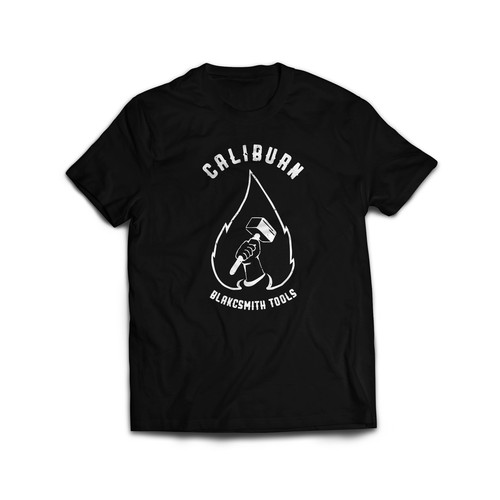 Iron design with the title 'Caliburn t shirt design'