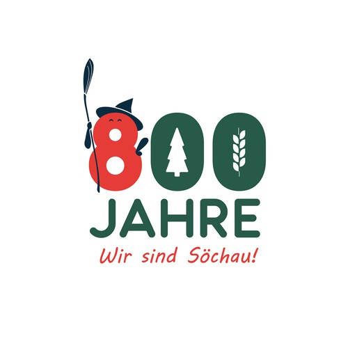 50 year anniversary logo with the title 'Logo for the 800 anniversary of Söchau, Austria'