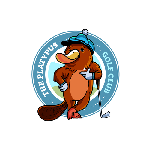 Platypus design with the title 'Platypus Golf Club'