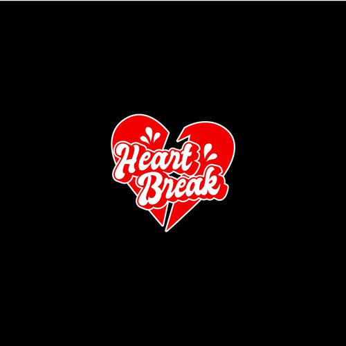 Merchandise logo with the title 'heart break'