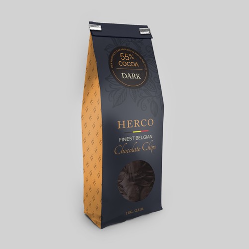 Sweets packaging with the title 'Belgian Chocolate Packaging Design'