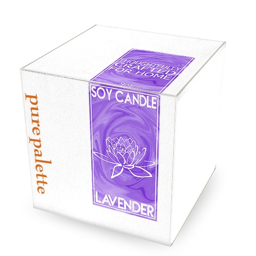 Marble design with the title 'Marble Candle Box Sticker'