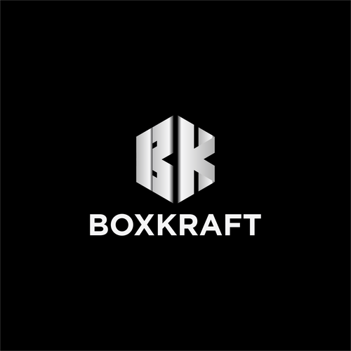 Iron design with the title 'Unique logo BK letter'