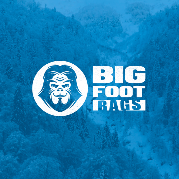 Snowman logo with the title 'Bigfoot bags'