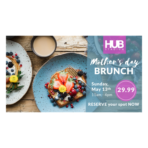 Table design with the title 'Mother's day banner '