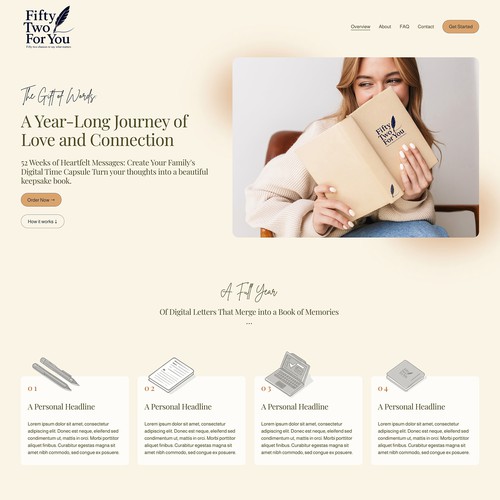 Newsletter design with the title 'Fifty Two For You'