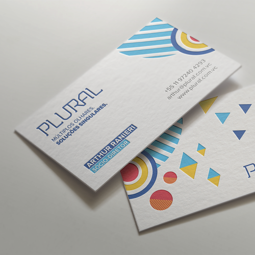 Letterpress design with the title 'Business Card for a Consulting Company'
