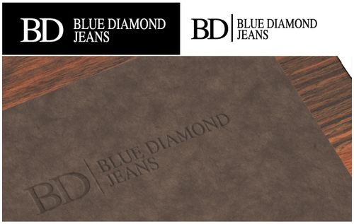 Jeans design with the title 'Blue Diamond Jeans'