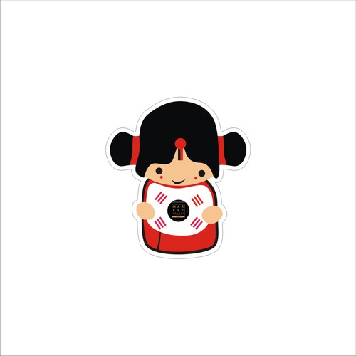 Korean design with the title 'sticker'